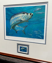 Load image into Gallery viewer, Mike Stidham - 1992 Texas Saltwater Stamp Print With Stamp - Brand New Custom Sporting Frame