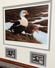 Load image into Gallery viewer, Nancy Howe 1991 Federal Waterfowl Duck Stamp Print With Double Stamps - Brand New Super Custom Sporting Frame