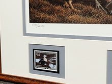 Load image into Gallery viewer, Nancy Howe 1991 Federal Waterfowl Duck Stamp Print With Double Stamps - Brand New Super Custom Sporting Frame