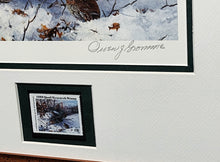 Load image into Gallery viewer, Owen Gromme 1983 International Quail Foundation Stamp Print With Stamp - Brand New Super Custom Sporting Frame