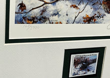 Load image into Gallery viewer, Owen Gromme 1983 International Quail Foundation Stamp Print With Stamp - Brand New Super Custom Sporting Frame