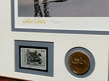 Load image into Gallery viewer, Phil Scholer - 1983 Federal Duck Stamp Print Gold Medallion Edition With Double Stamps - Brand New Custom Sporting Frame