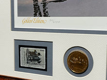 Load image into Gallery viewer, Phil Scholer  1983 Federal Duck Stamp Print Gold Medallion Edition With Double Stamps - Brand New Custom Sporting Frame