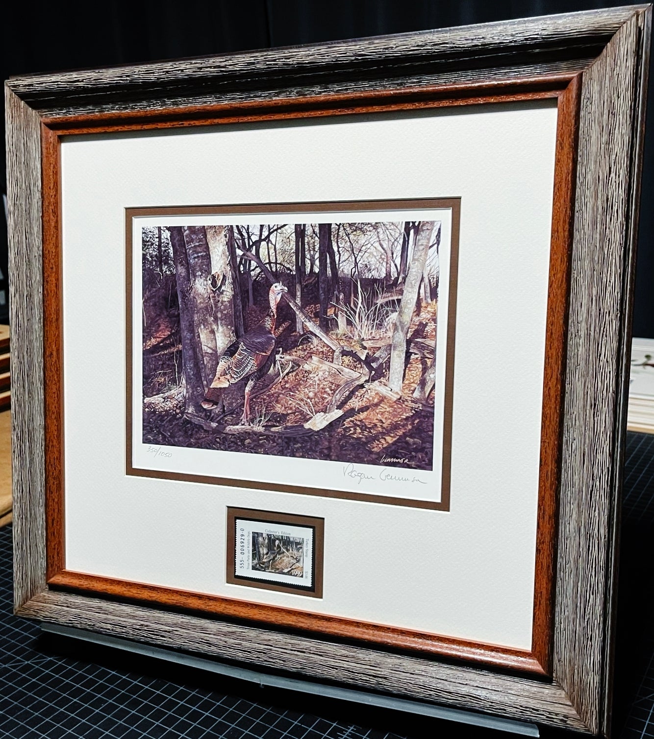 Ragan Gennusa  1999 Texas Turkey Stamp Print With Stamp - Brand New Super Custom Sporting Frame