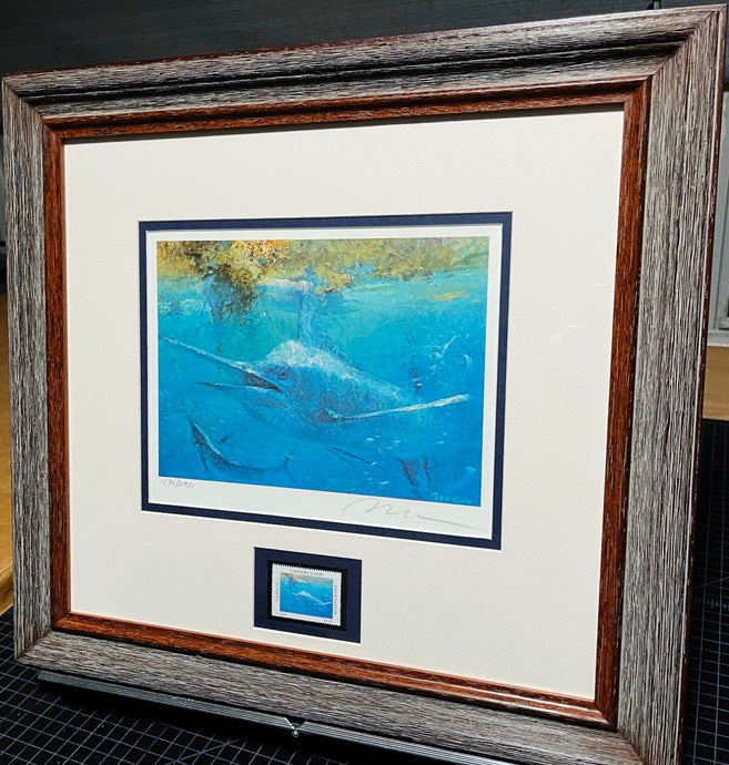 Randall McKissick  1993 Coastal Conservation Association CCA Print With Stamp - Brand New Super Custom Sporting Frame