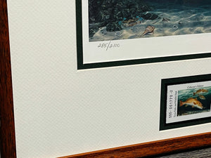 Randy McGovern - 2011 Texas Saltwater Stamp Print With Stamp - Brand New Custom Sporting Frame