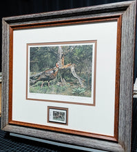 Load image into Gallery viewer, Ragan Gennusa 1993 Texas Turkey Stamp Print With Stamp - Brand New Super Custom Sporting Frame