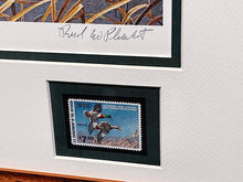 Load image into Gallery viewer, Richard Plasschaert - 1980 Federal Duck Stamp Print With Double Stamps - Greenhead Mallard Duck&#39;s  - Brand New Custom Sporting Frame