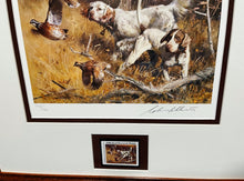 Load image into Gallery viewer, Robert Abbett - 1985 International Quail Foundation Quail Research Stamp Print With Stamp - Brand New Custom Sporting Frame