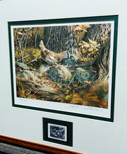 Load image into Gallery viewer, Robert Abbett - 1982 The Ruffed Grouse Society Conservation Stamp Print With Stamp - Brand New Custom Sporting Frame
