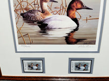 Load image into Gallery viewer, Robert Hautman - 1999 Texas Waterfowl Stamp Print With Double Stamps - Brand New Custom Sporting Frame