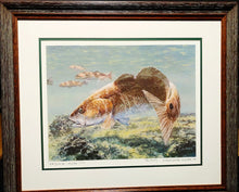 Load image into Gallery viewer, Russ Smiley At The Oyster Bar Lithograph 1989 - Brand New Custom Sporting Frame