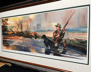 Sam Caldwell - Ten Years Old - Lithograph Texas Ducks Unlimited -  Brand New Custom Sporting Frame