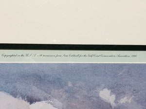 Sam Caldwell - Timbalier - Lithograph Gulf Coast Conservation Association GCCA #1 1986 - Brand New Custom Sporting Frame