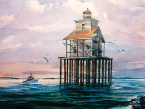 Sam Caldwell - Timbalier - Lithograph Gulf Coast Conservation Association GCCA #1 1986 - Brand New Custom Sporting Frame