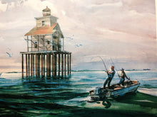 Load image into Gallery viewer, Sam Caldwell - Timbalier - Lithograph Gulf Coast Conservation Association GCCA #1 1986 - Brand New Custom Sporting Frame