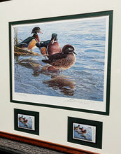 Load image into Gallery viewer, Seerey Lester - 1989 National Fish and Wildlife Foundation Duck Stamp Print With Double Stamps - Brand New Custom Sporting Frame