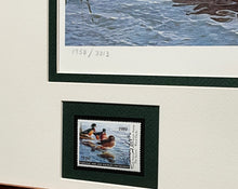 Load image into Gallery viewer, Seerey Lester 1989 National Fish And Wildlife Foundation Duck Stamp Print With Double Stamps - Brand New Custom Sporting Frame