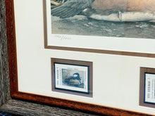 Load image into Gallery viewer, Sherrie Russell Meline - 2000 Texas Waterfowl Stamp Print With Double Stamps - Brand New Custom Sporting Frame