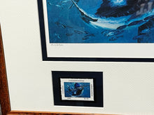 Load image into Gallery viewer, Stanley Meltzoff - 1988 Coastal Conservation Association CCA Stamp Print With Double Stamps - Brand New Custom Sporting Frame