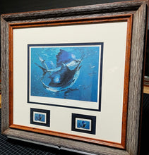 Load image into Gallery viewer, Stanley Meltzoff - 1988 Coastal Conservation Association CCA Stamp Print With Double Stamps - Brand New Custom Sporting Frame