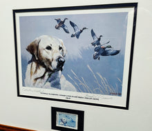 Load image into Gallery viewer, Thompson Crowe - 1986 National Waterfowl Conservation Duck Stamp Print With Stamp - Brand New Custom Sporting Frame