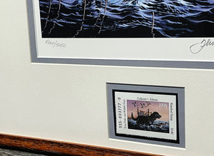 Thompson Crowe - 1998 Texas Waterfowl Duck Stamp Print With Stamp - Brand New Custom Sporting Frame
