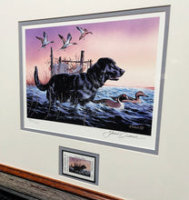 Load image into Gallery viewer, Thompson Crowe  1998 Texas Waterfowl Duck Stamp Print With Stamp - Brand New Custom Sporting Frame