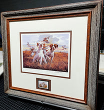 Load image into Gallery viewer, Thompson Crowe 1999 Texas Quail Stamp Print With Stamp - Brand New Super Custom Sporting Frame