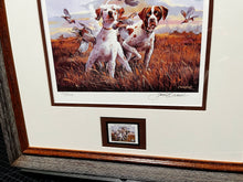 Load image into Gallery viewer, Thompson Crowe - 1999 Texas Quail Stamp Print With Stamp - Brand New Custom Sporting Frame