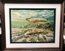 Load image into Gallery viewer, Chance Yarbrough - Dangerous Company - GiClee - Speckled Trout w Mullet - Brand New Custom Sporting Frame