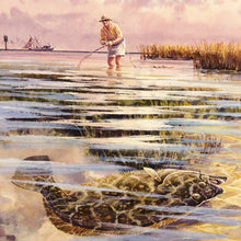 Load image into Gallery viewer, Herb Booth - 2009 Coastal Conservation Association CCA Stamp Print With Stamp - Brand New Custom Sporting Frame