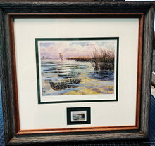 Load image into Gallery viewer, Herb Booth - 2009 Coastal Conservation Association CCA Stamp Print With Stamp - Brand New Custom Sporting Frame