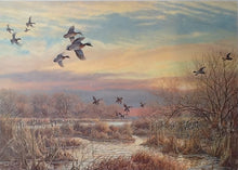 Load image into Gallery viewer, Herb Booth Wetlanders Lithograph With Mallard Remarque Coastal Conservation Association CCA - Rare Booth Remarque - Brand New Super Custom Sporting Frame