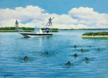 Load image into Gallery viewer, John Dearman - 2013 Coastal Conservation Association CCA Stamp Print With Double Stamps - Brand New Custom Sporting Frame