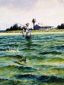 John Dearman - Trout 2005 - Half Sheet GiClee AP - Brand New Custom Sporting Frame