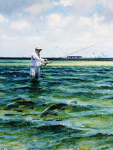 Load image into Gallery viewer, John Dearman - Trout 2005 - Half Sheet GiClee AP - Brand New Custom Sporting Frame