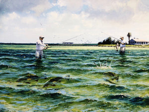 John Dearman - Trout 2005 - Half Sheet GiClee AP - Brand New Custom Sporting Frame