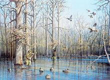 Load image into Gallery viewer, John Dearman Point Blank Lithograph Ducks Unlimited Edition - Brand New Super Custom Sporting Frame