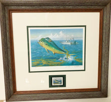 Load image into Gallery viewer, Ronnie Wells 1992 Coastal Conservation Association CCA Stamp Print With Stamp - Brand New Super Custom Sporting Frame