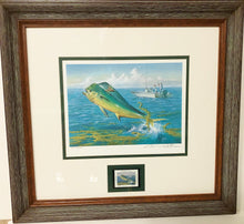 Load image into Gallery viewer, Ronnie Wells - 1992 Coastal Conservation Association  CCA Stamp Print With Stamp - Brand New Custom Sporting Frame