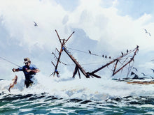 Load image into Gallery viewer, Al Barnes Between The Bars - Lithograph - Brand New Super Custom Sporting Frame