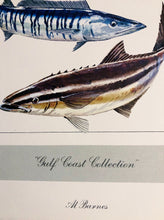 Load image into Gallery viewer, Al Barnes - Gulf Coast Collection With Ultra Rare Redfish Remarque - Lithograph 1980 - Brand New Custom Sporting Frame