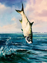 Load image into Gallery viewer, Chance Yarbrough - Into The Backing - GiClee - Fighting Tarpon - Brand New Custom Sporting Frame