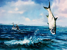 Load image into Gallery viewer, Chance Yarbrough - Into The Backing - GiClee - Fighting Tarpon - Brand New Custom Sporting Frame