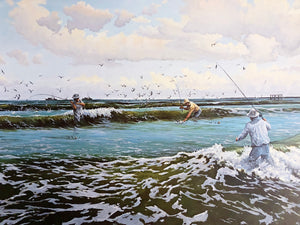 David Drinkard - The Pocket - Lithograph - Brand New Custom Sporting Frame