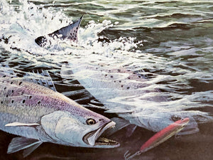 Herb Booth - 1984 Coastal Conservation Association GCCA CCA Stamp Print With Stamp - Brand New Custom Sporting Frame