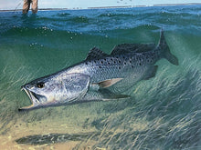 Load image into Gallery viewer, John Dearman 1995 Texas Saltwater Stamp Print With Double Stamps - Brand New Super Custom Sporting Frame
