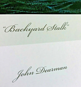 John Dearman Backyard Stalk Lithograph Artist Proof - Brand New Custom Sporting Frame