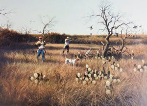 John Dearman - Deadwood Covey - Lithograph - Brand New Custom Sporting Frame